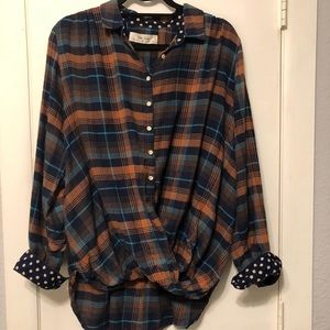 Anthropologie Isabella Sinclair Plaid Blouse